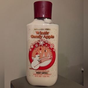 Bath & Body Works Winter Candy Apple Body Lotion - Red and White 8oz.